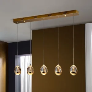 Lámpara De Techo Colgante LED Rocío Schuller Oro 140cm